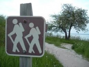 Hiking sign