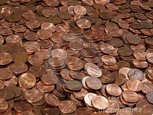 Pile of pennies